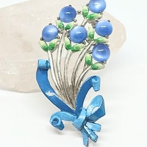 1940s Coro Pot Metal Brooch